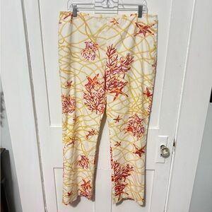 J McLaughlin Beaded Embellished Coral Pants Size 12